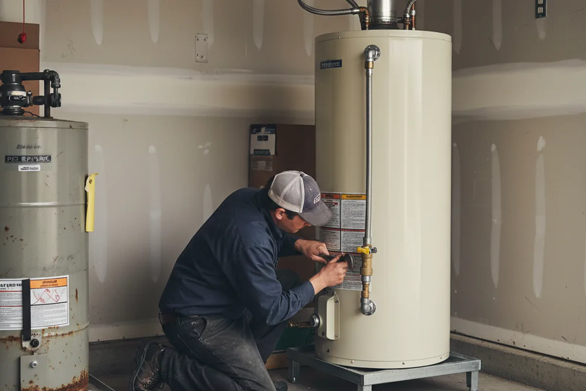 Water heater and shutoff valve replacement in Tyrone